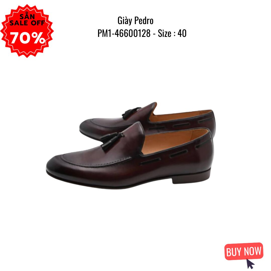 Giày da Pedro PM1-46600128 Nâu đậm