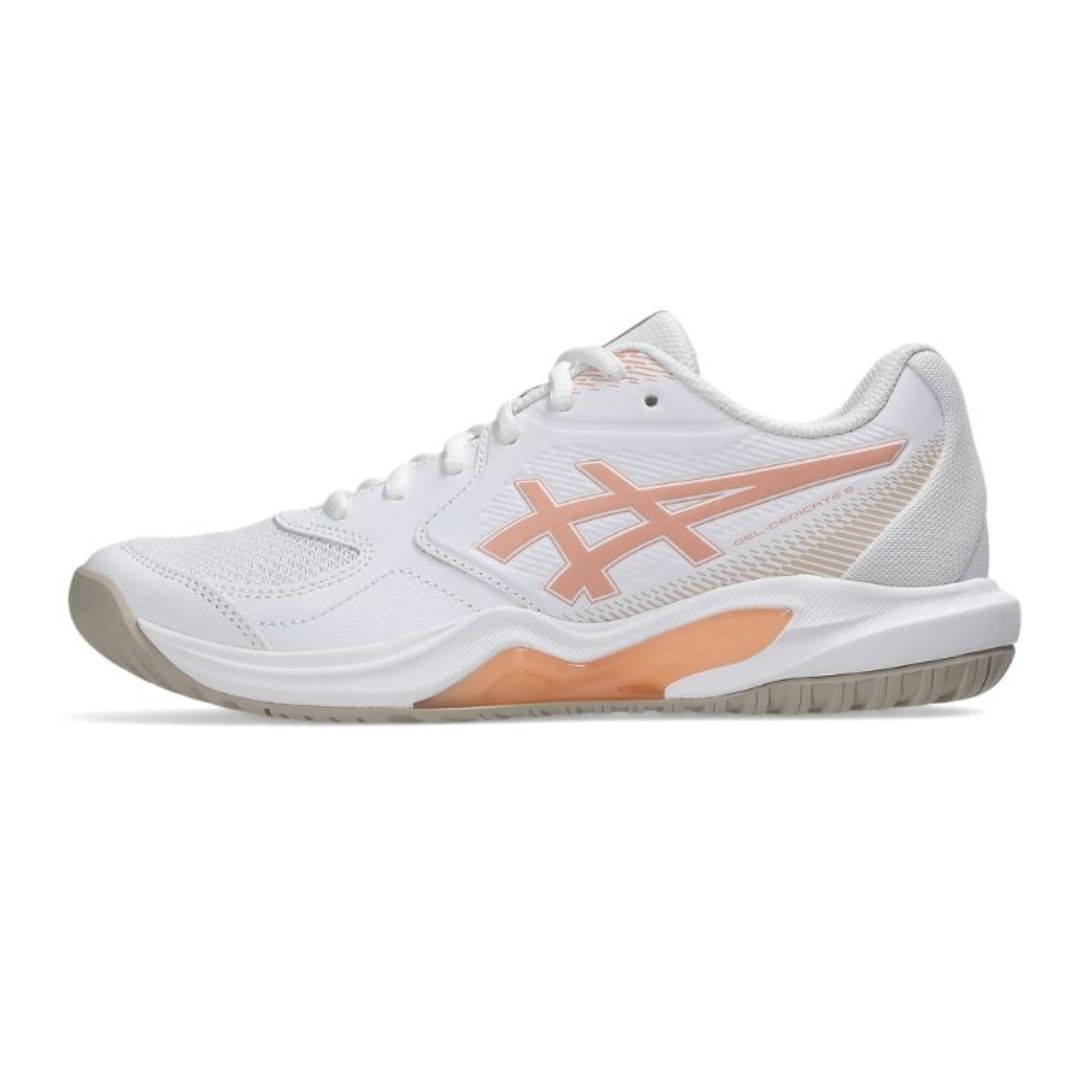 Giày Tennis/Pickleball Asics Gel-Dedicate 9 ‘White/Cantaloupe’ 1042A316-100