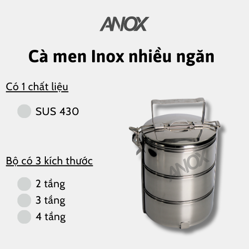 Cà men ANOX Inox 304 Không gỉ | Hàng Việt Nam