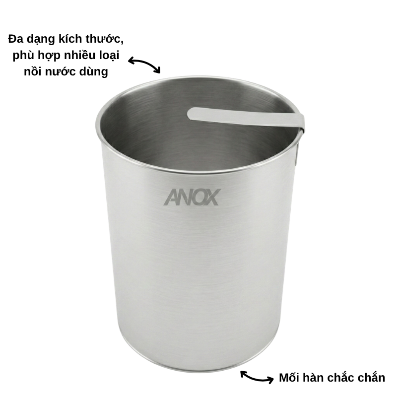 Lòng Trụng inox 430 ANOX Cho Nồi Hủ Tiếu - Đường kính 17.5 cm
