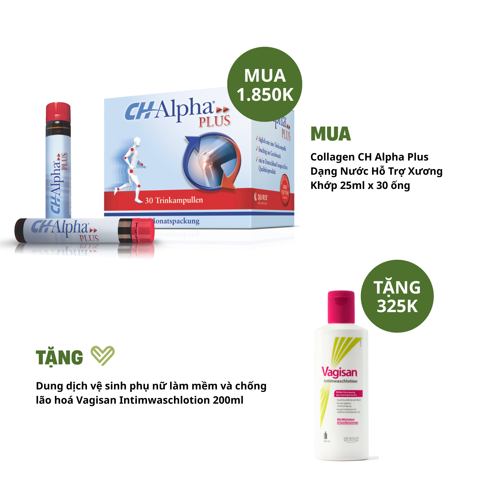 Collagen CH Alpha Plus Dạng Nước Hỗ Trợ Xương Khớp 25mlx30pcs