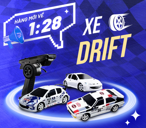 Xe Drift 1:28 – Mẫu Xe Drift Mini HOT nhất 2025