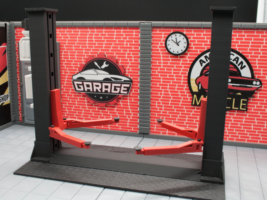 Mô hình Cầu nâng Ô tô 2 Trụ (2-Post Lift) – Tỉ lệ 1/24 & 1/64