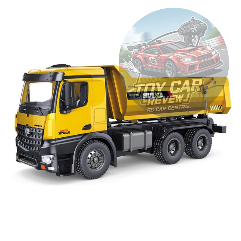 Xe tải ben công trình điều khiển từ xa Huina 1582 bản nâng cấp vỏ kim loại đồ chơi mô hình xe tải