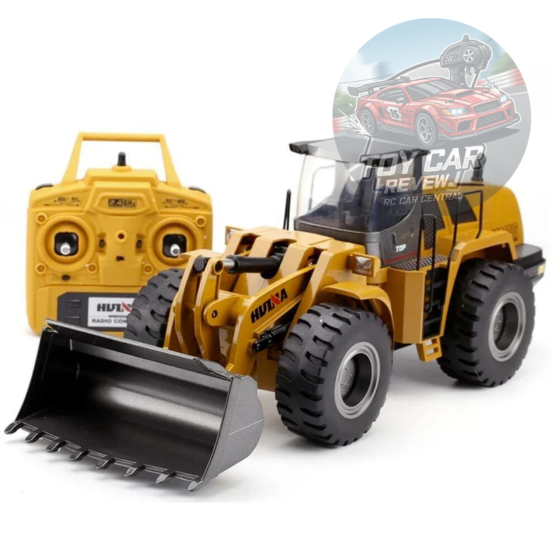 Máy xúc lật bánh lốp kim loại điều khiển từ xa Huina 1583 1:14