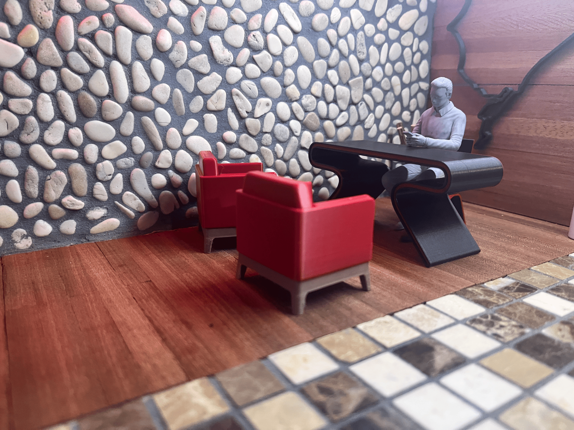 Ghế Sofa Đơn Cao Cấp – Phụ Kiện Trang Trí Văn Phòng & Gara Mô Hình