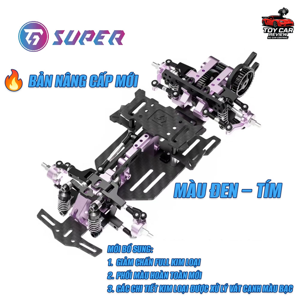 TG Super TG RAN 1/24 1/28 – Khung RWD Drift Car KIT (Không kèm điện tử) - TG RACING