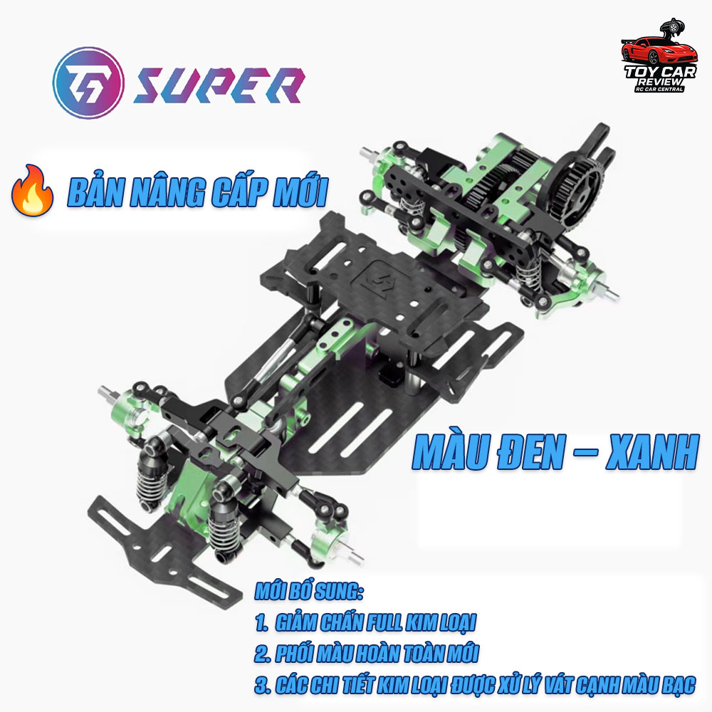 TG Super TG RAN 1/24 1/28 – Khung RWD Drift Car KIT (Không kèm điện tử) - TG RACING