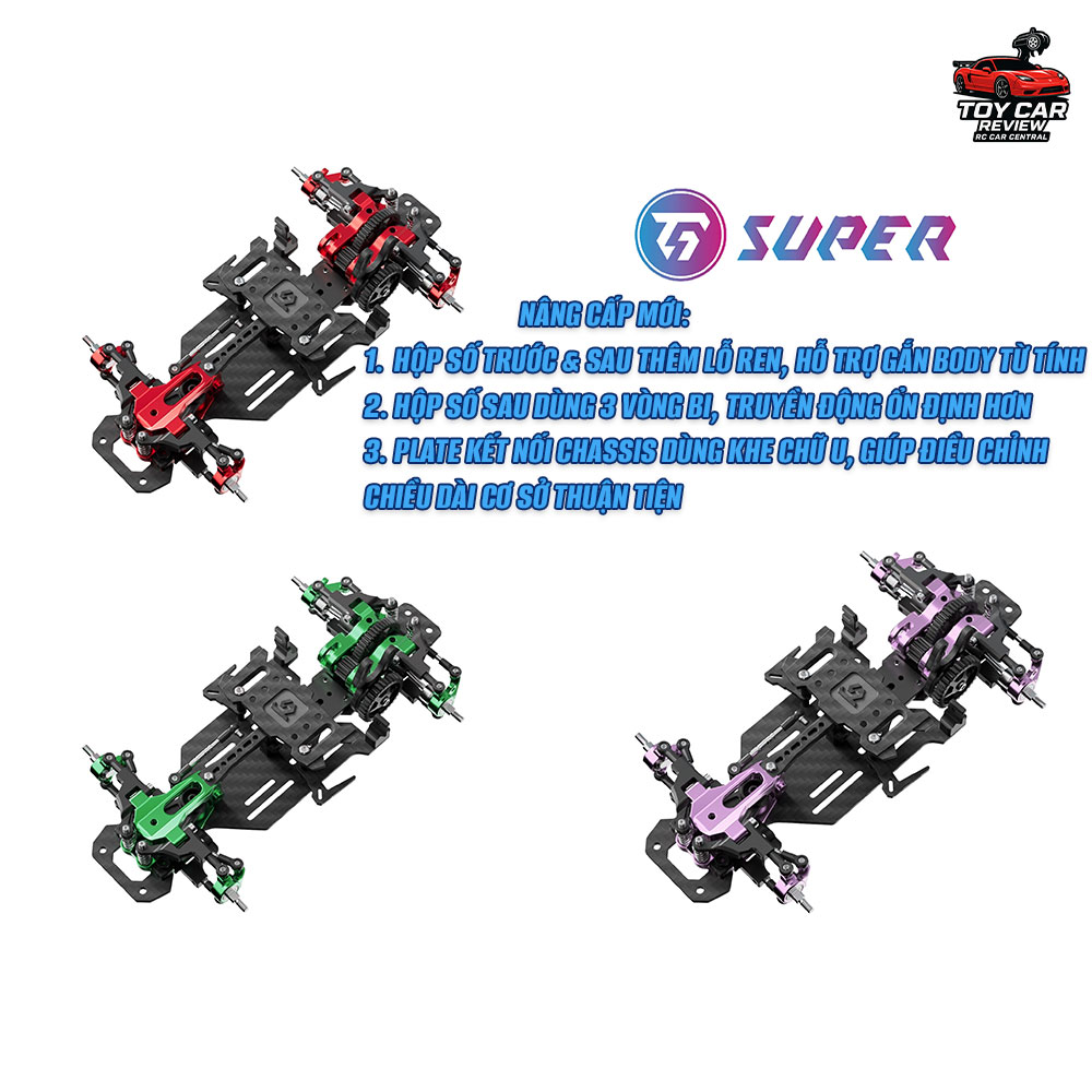 Tg Racing Wide Array Kit TG Super 1/24 1/28 TT Ver – Khung Gầm Drift RWD (KIT, không kèm điện tử ...