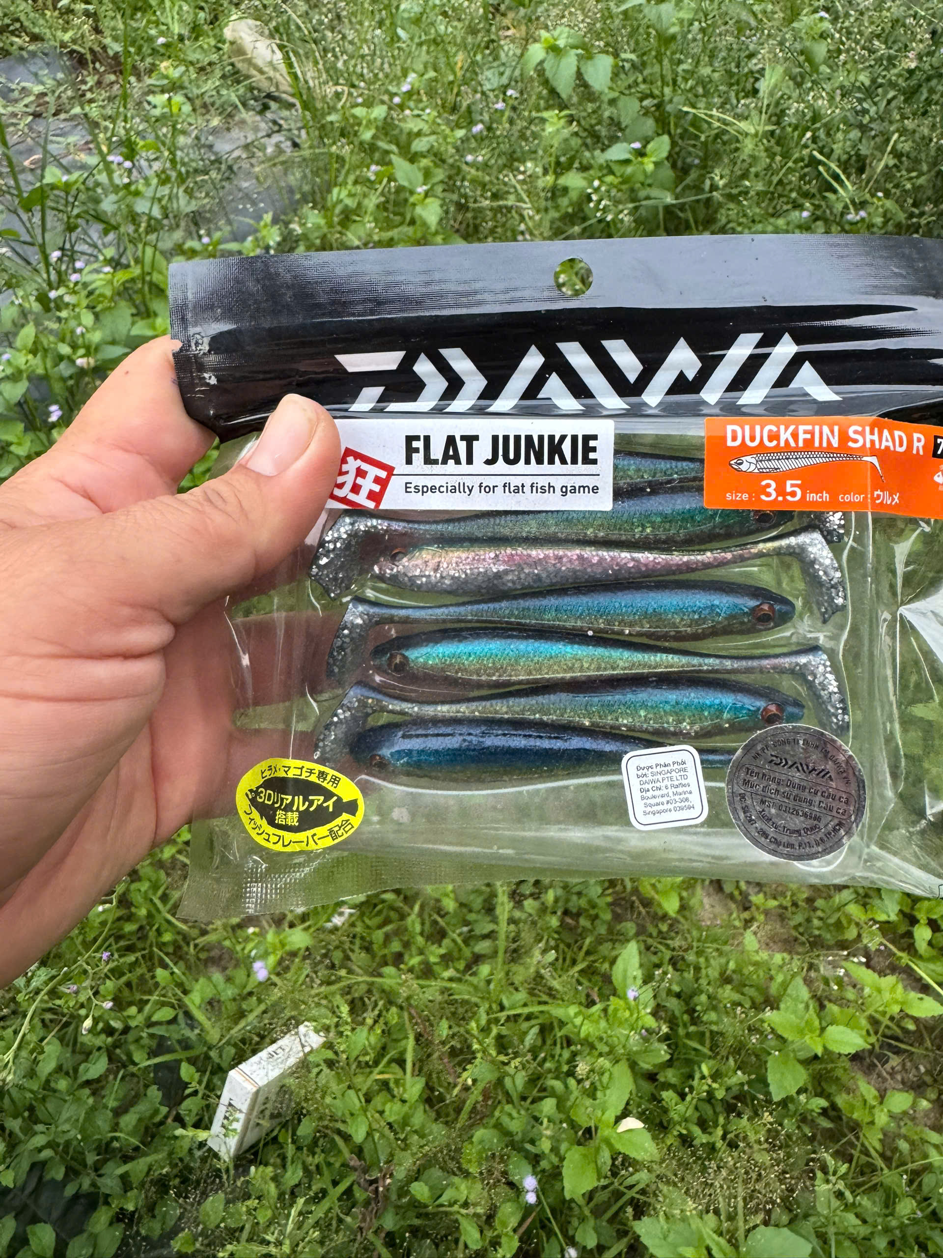 Mồi mềm Daiwa Flat Junkie Duckin Shad R - 3.5inch