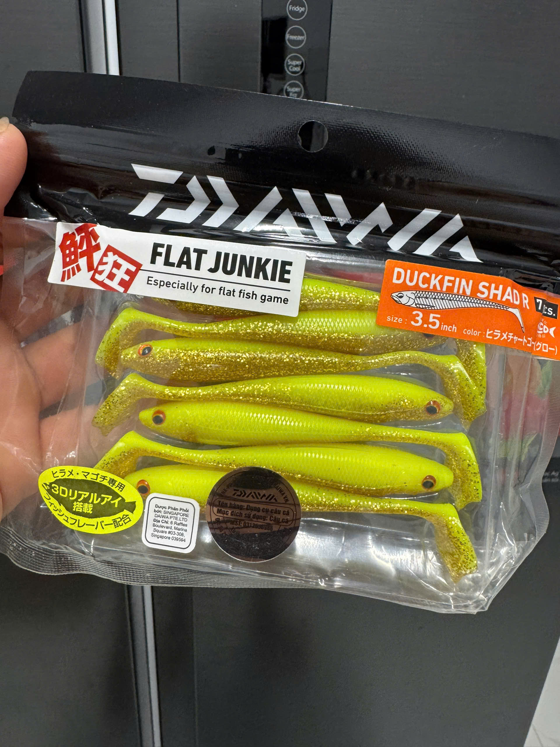 Mồi mềm Daiwa Flat Junkie Duckin Shad R - 3.5inch