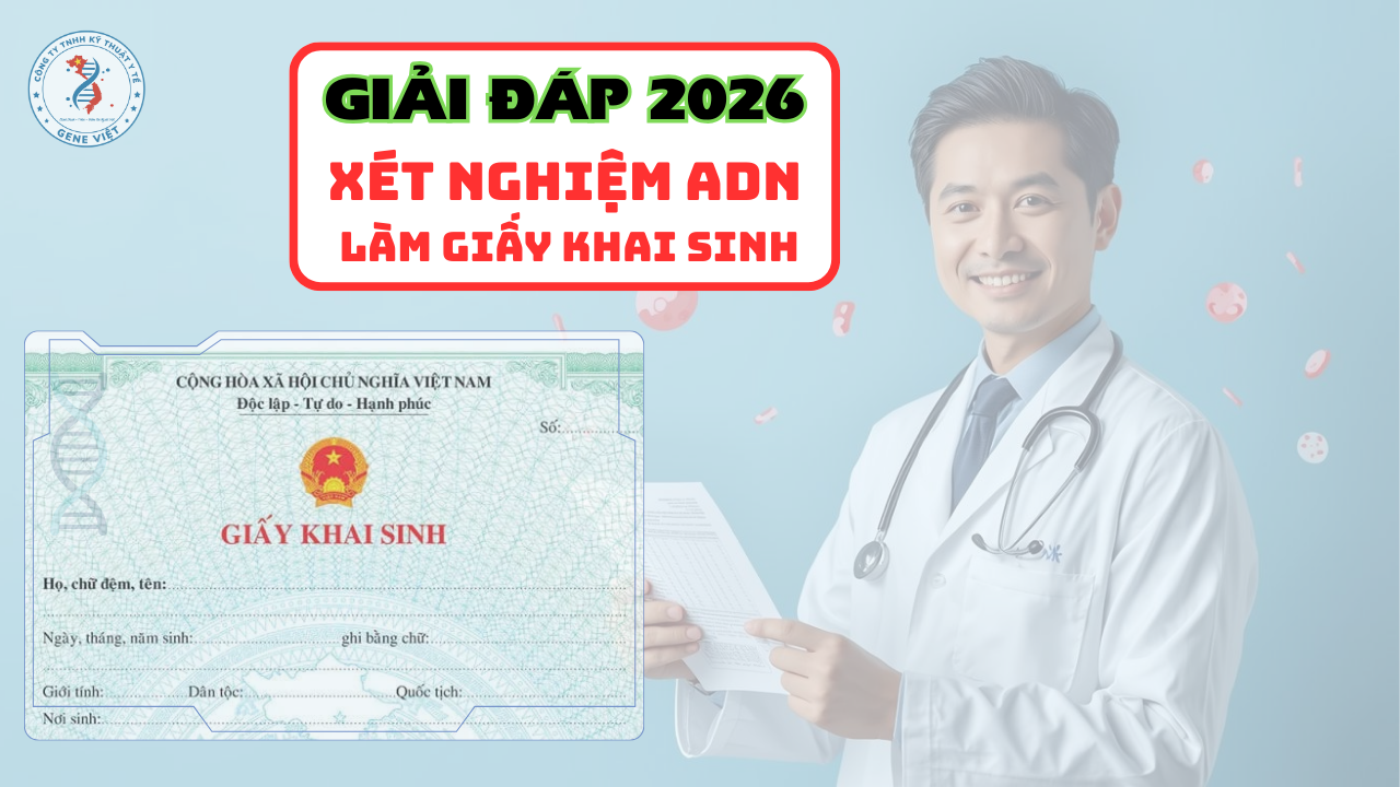 Xét nghiệm ADN làm khai sinh có được công nhận hợp pháp không 2026