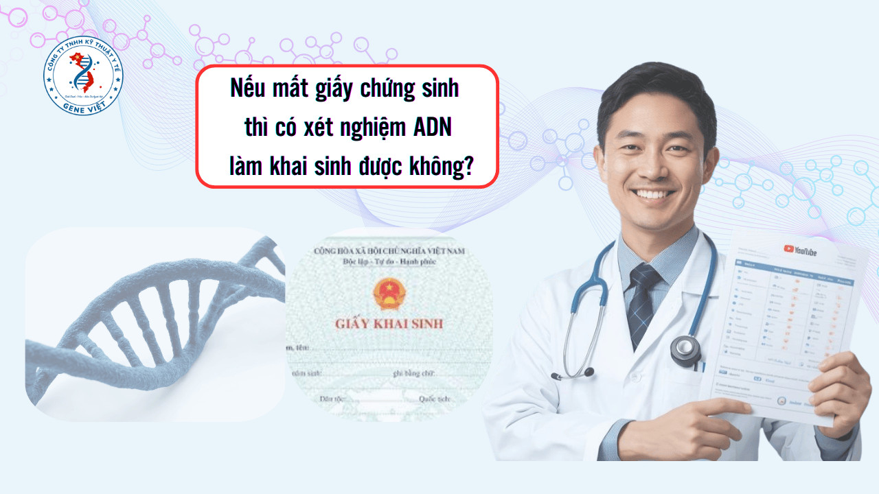 Nếu mất giấy chứng sinh thì có xét nghiệm ADN làm khai sinh được không?