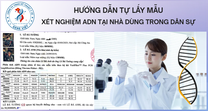 Xét nghiệm ADN - hướng dẫn cách tự thu mẫu tại nhà