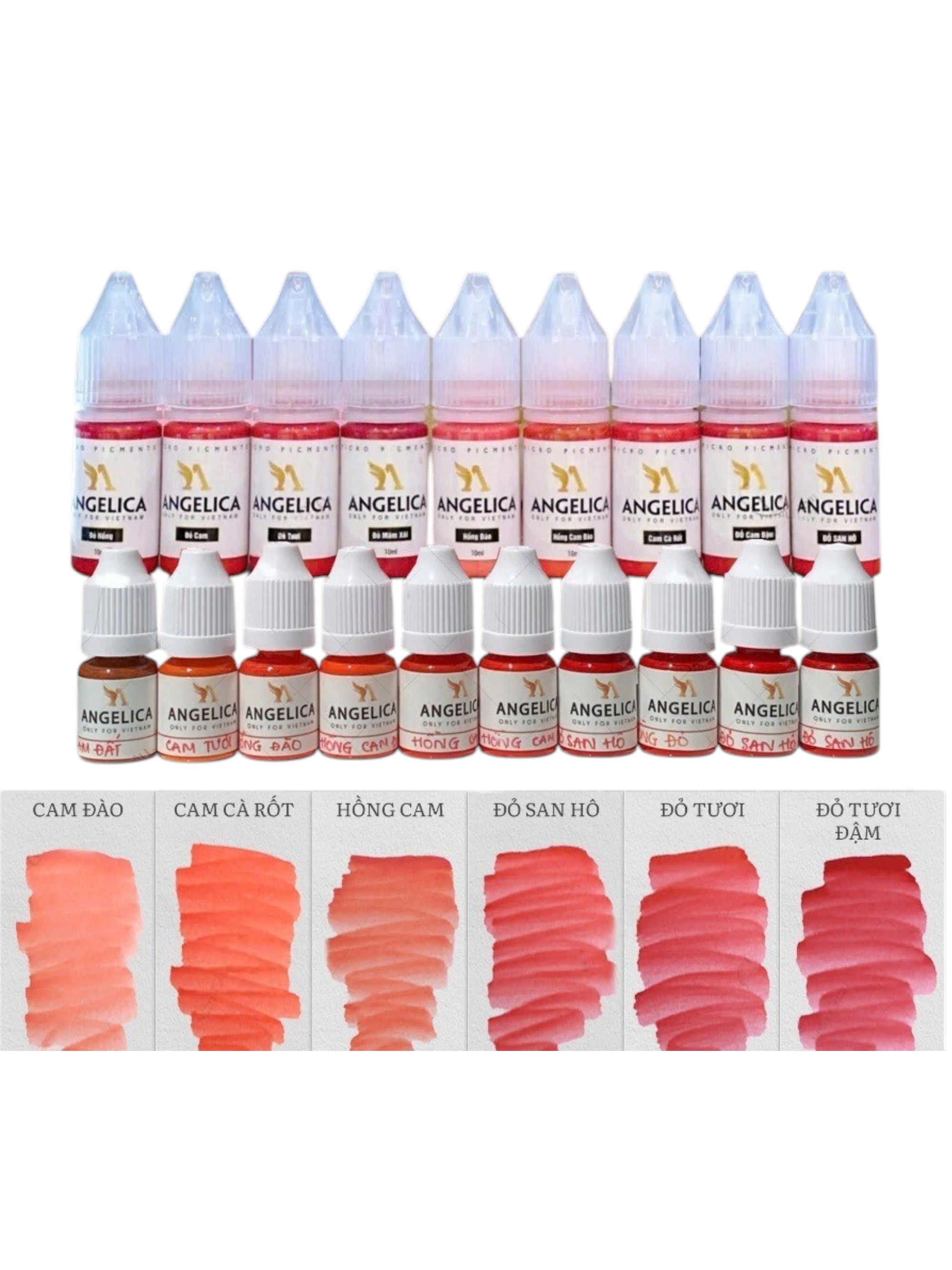 Mực Angelica tem trắng hữu cơ Việt Nam siêu đậm, nhanh bám