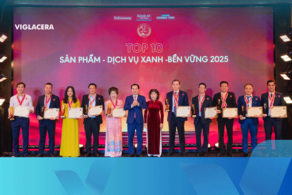 Thiết bị vệ sinh Viglacera được vinh danh Top 10 sản phẩm – dịch vụ Xanh & Bền vững năm 2025
