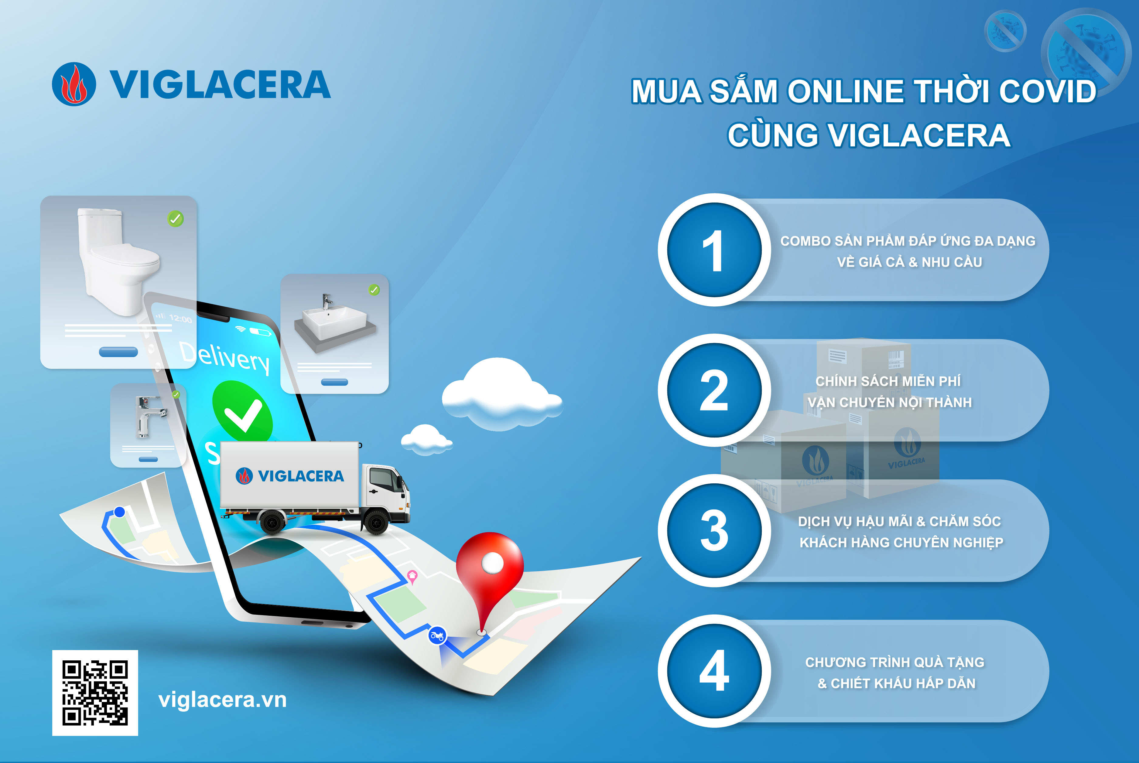 VIGLACERA bắt nhịp xu hướng mua sắm online thời Covid-19