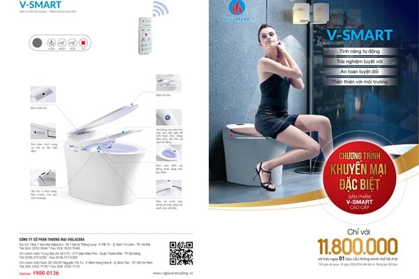 Sở hữu Bàn cầu thông minh thế hệ mới cực đơn giản cùng VIGLACERA