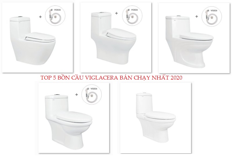 Top 5 bồn cầu Viglacera bán chạy nhất năm 2020
