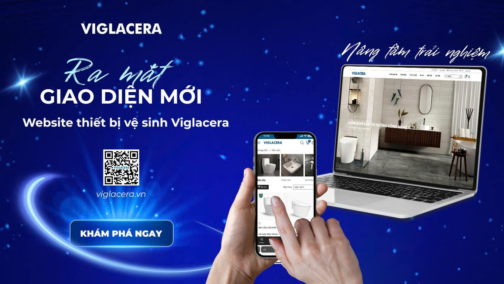Website Thiết bị vệ sinh Viglacera ra mắt diện mạo mới, nâng tầm trải nghiệm trực tuyến