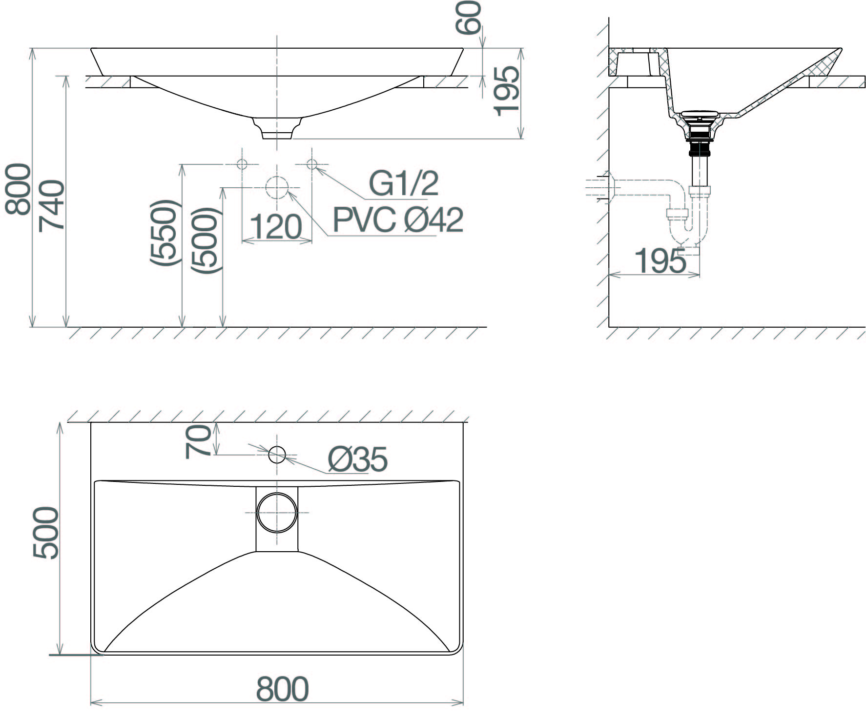 Chậu bán dương bàn CB68