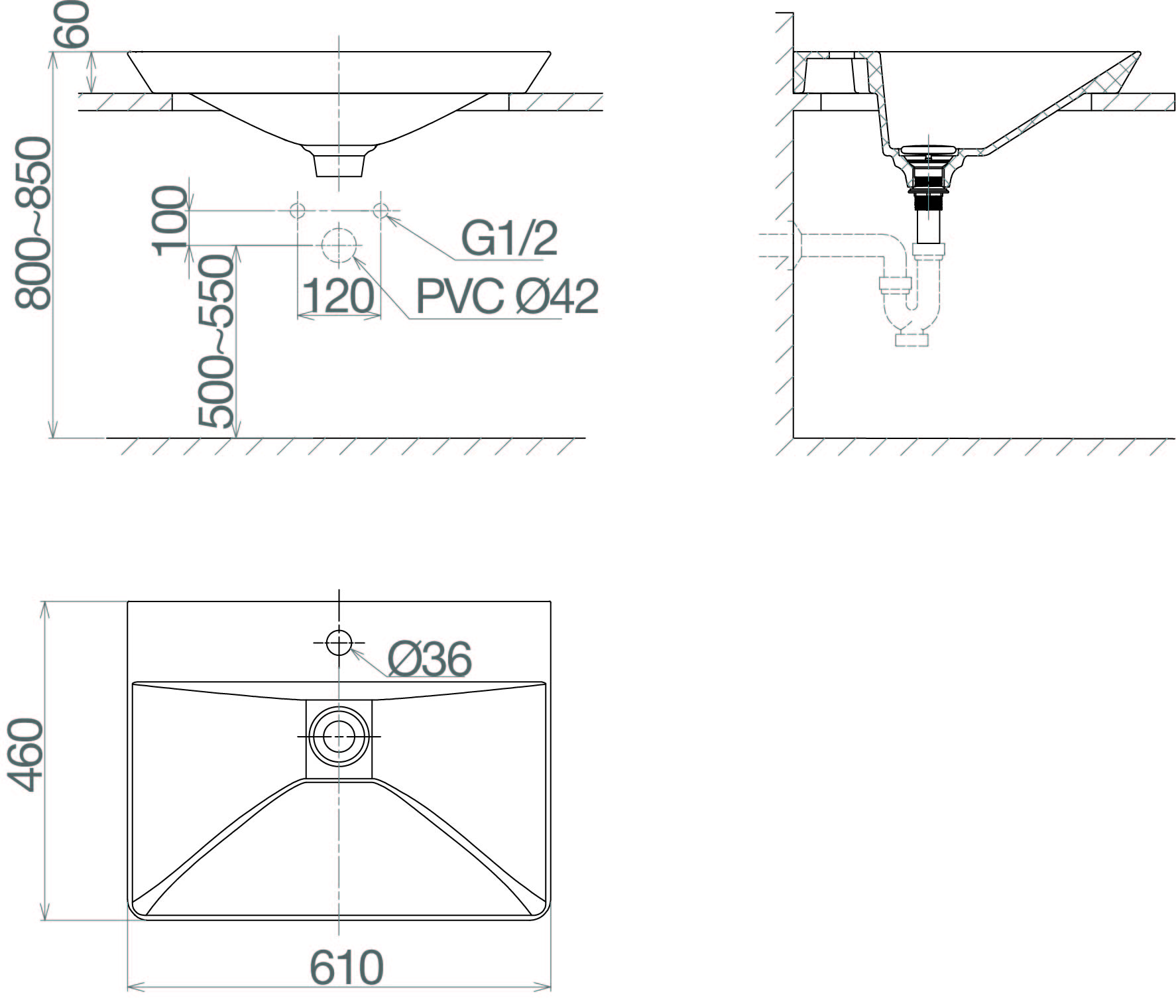 Chậu bán dương bàn CB70