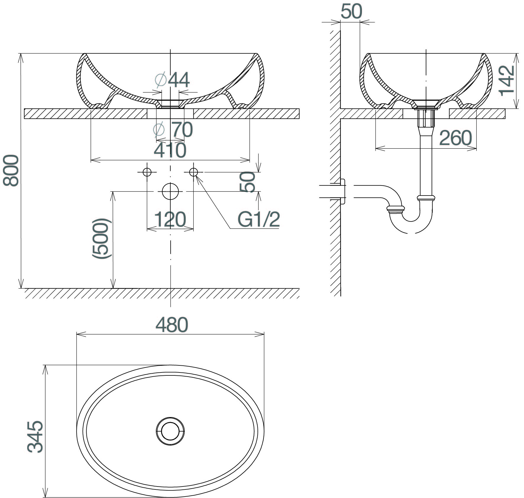 Chậu dương bàn CD30