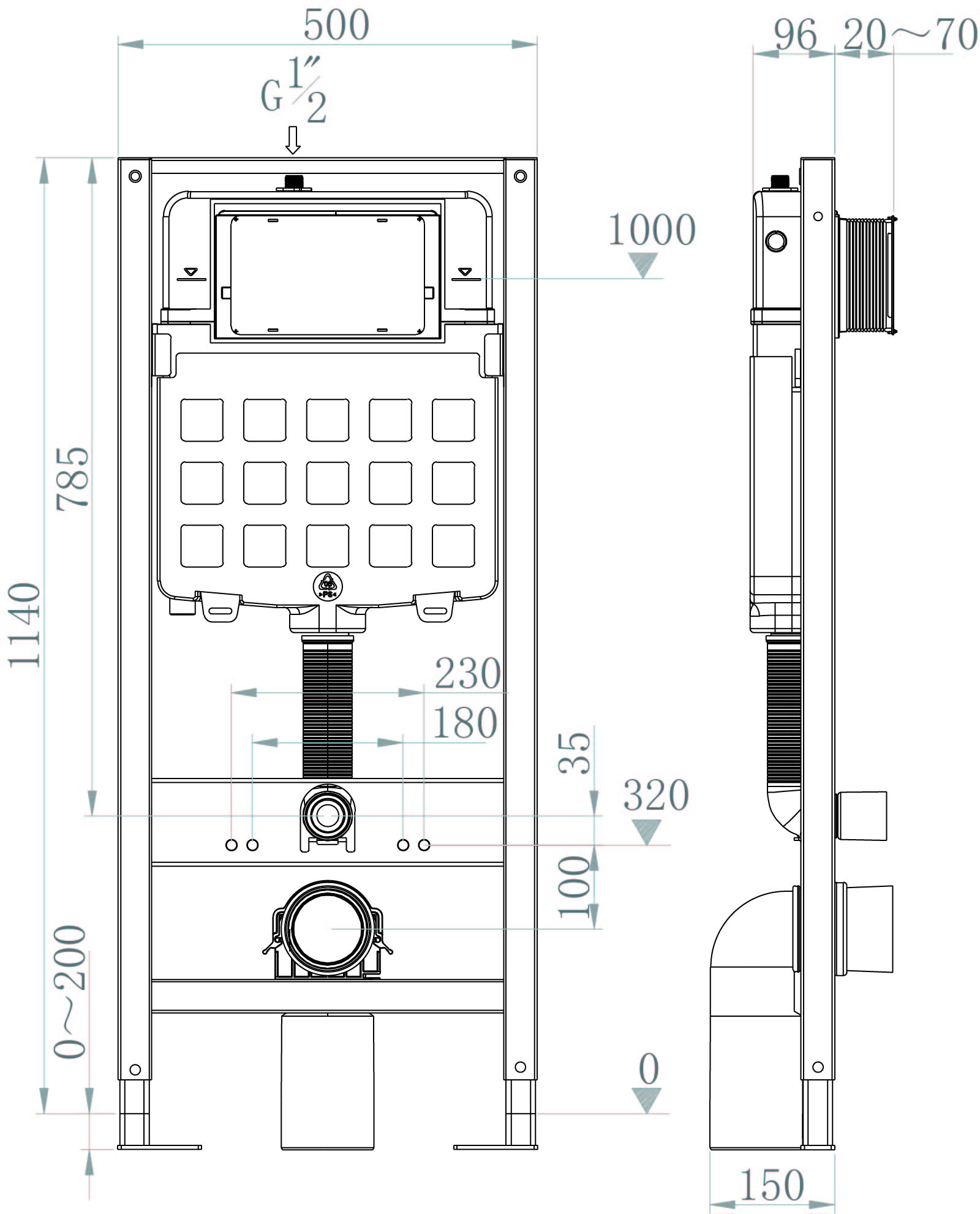 Bàn cầu treo tường V902