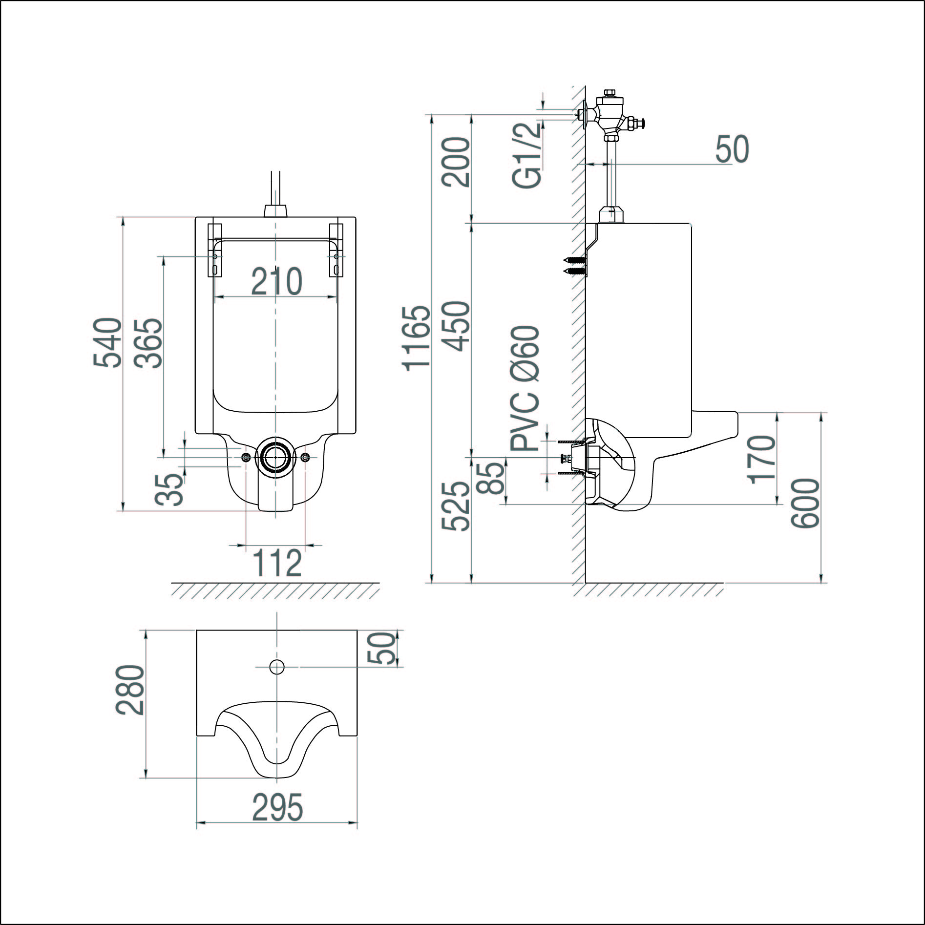 Tiểu nam treo tường TV5