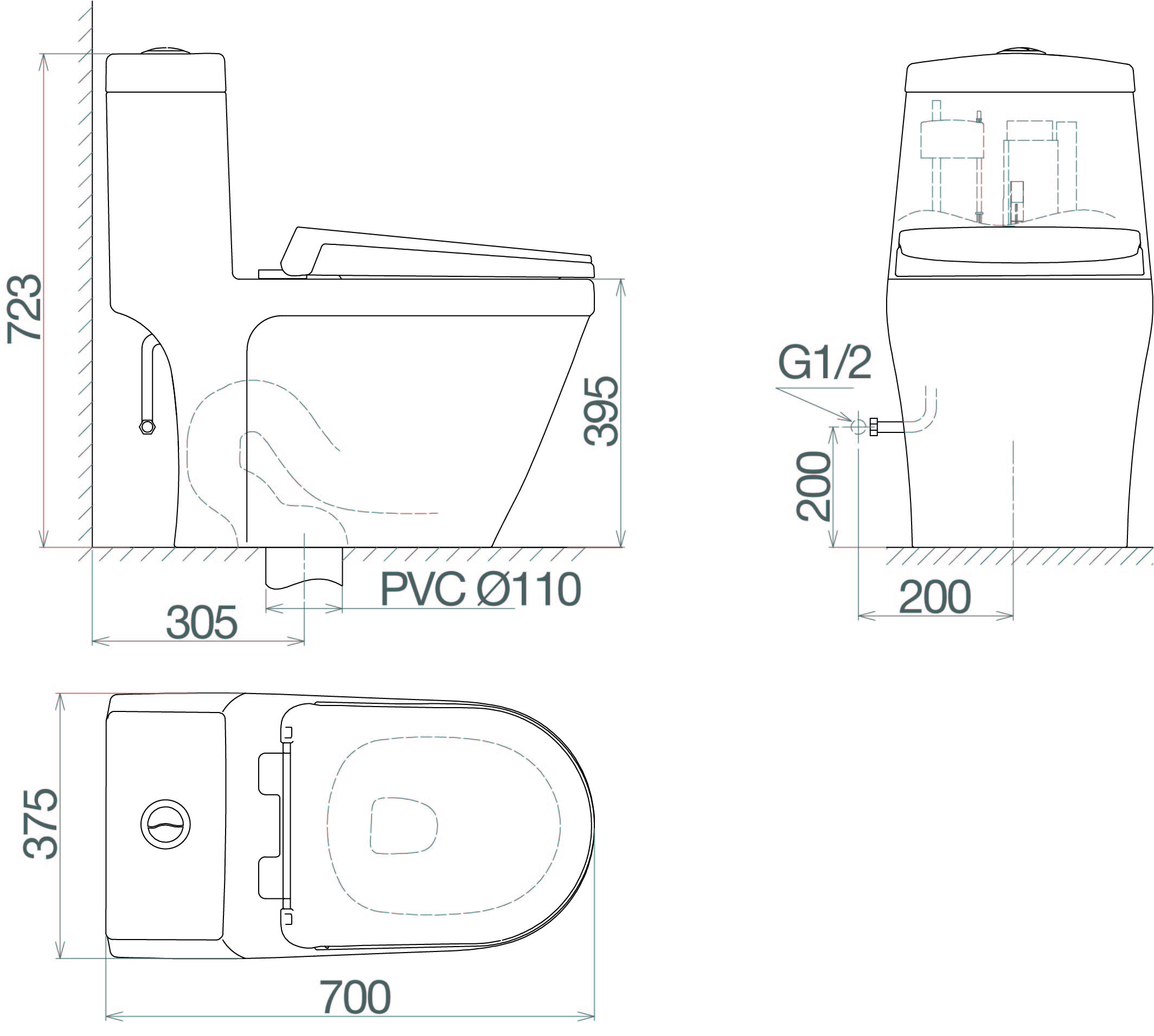 Bàn cầu một khối V35M