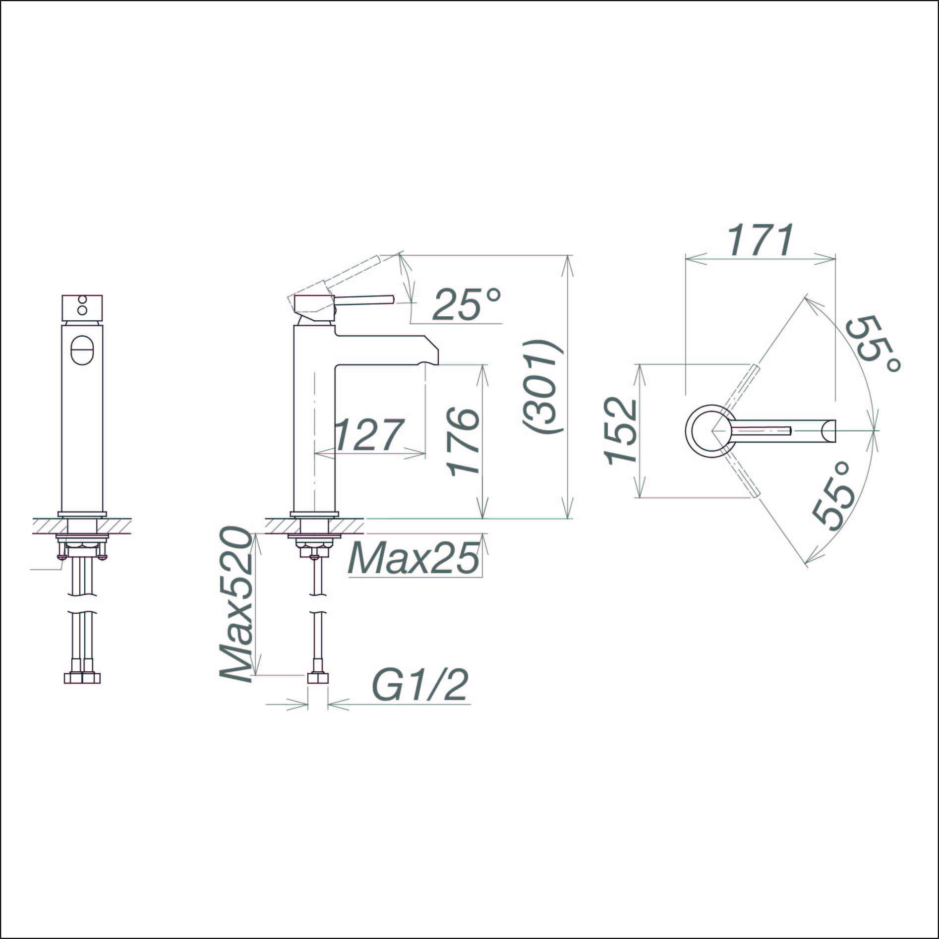 Vòi chậu thấp một lỗ VG141