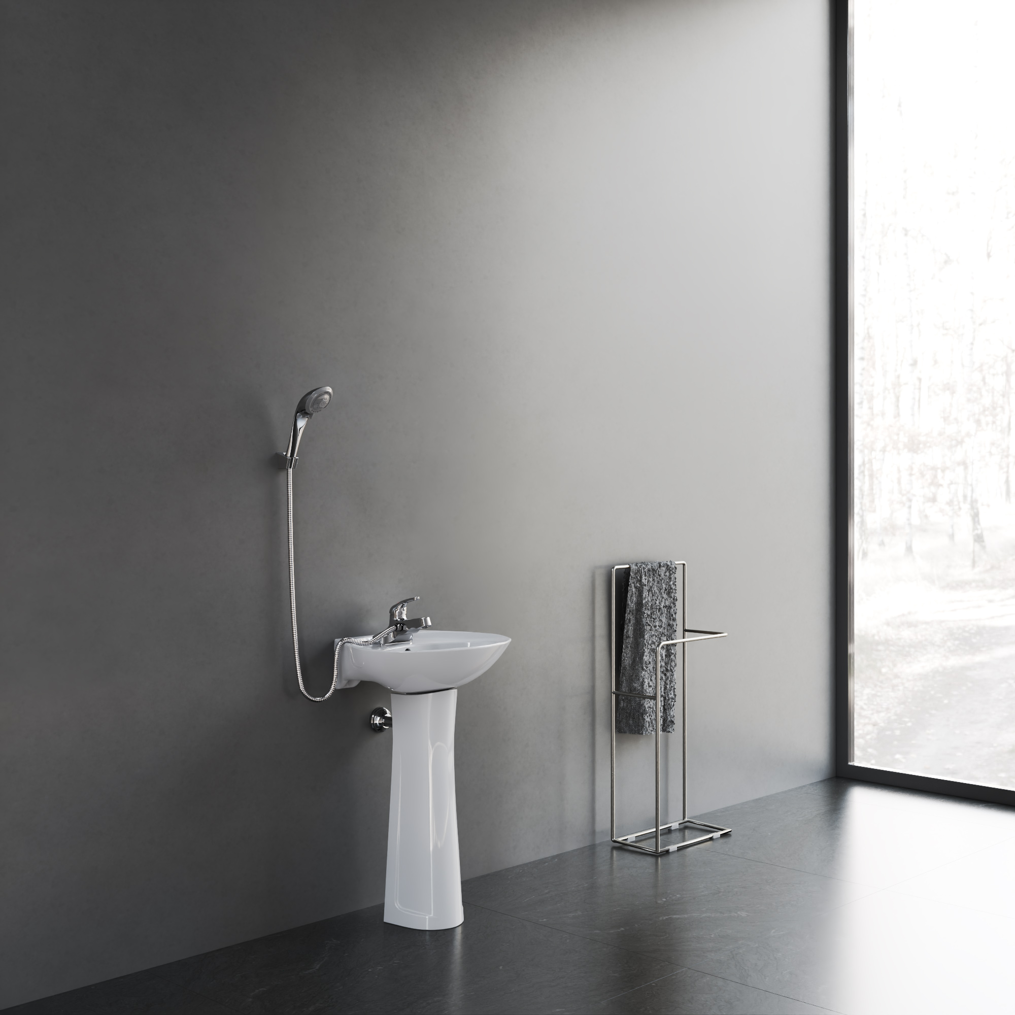 Vòi chậu ba lỗ liền sen VG326