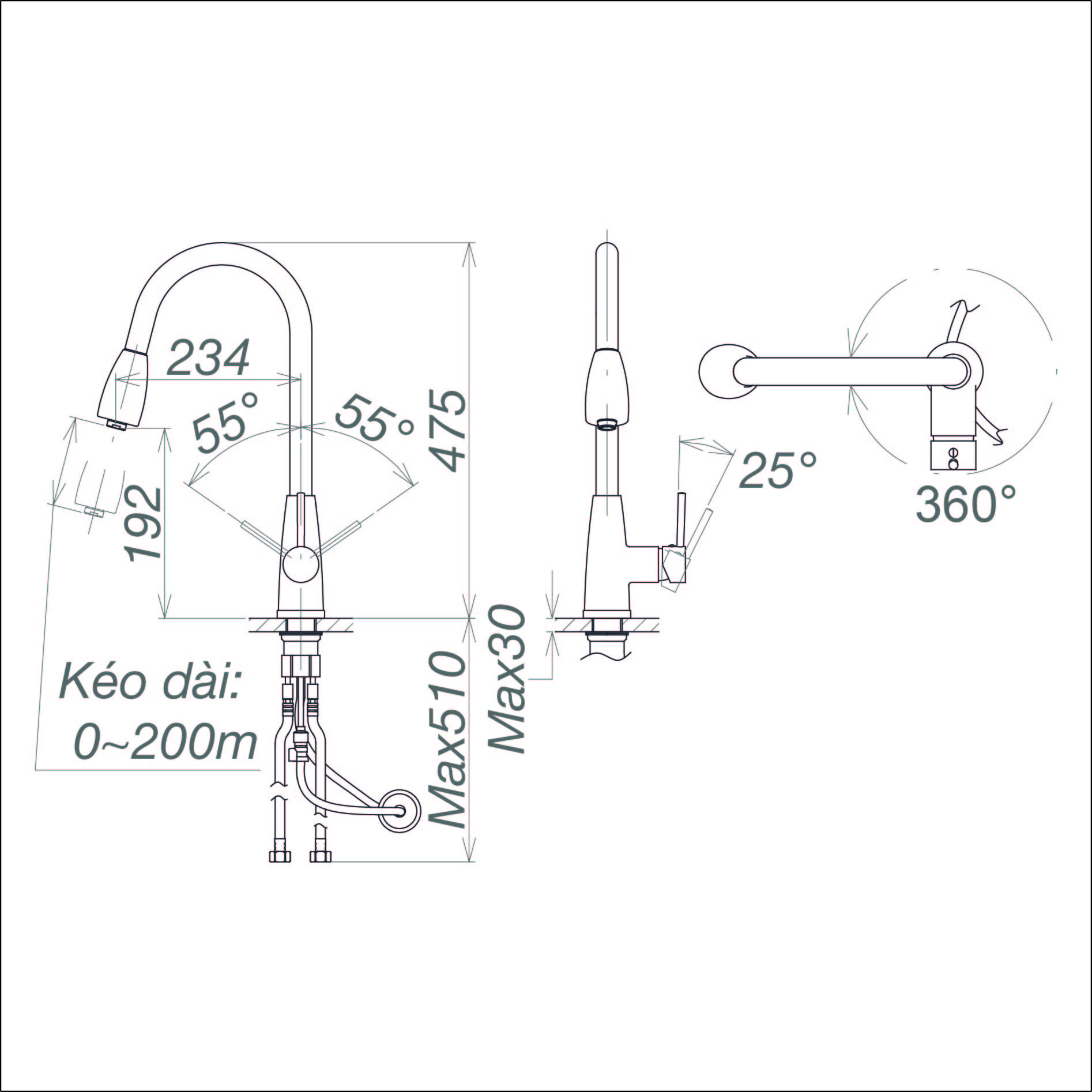 Vòi rửa bát VG768
