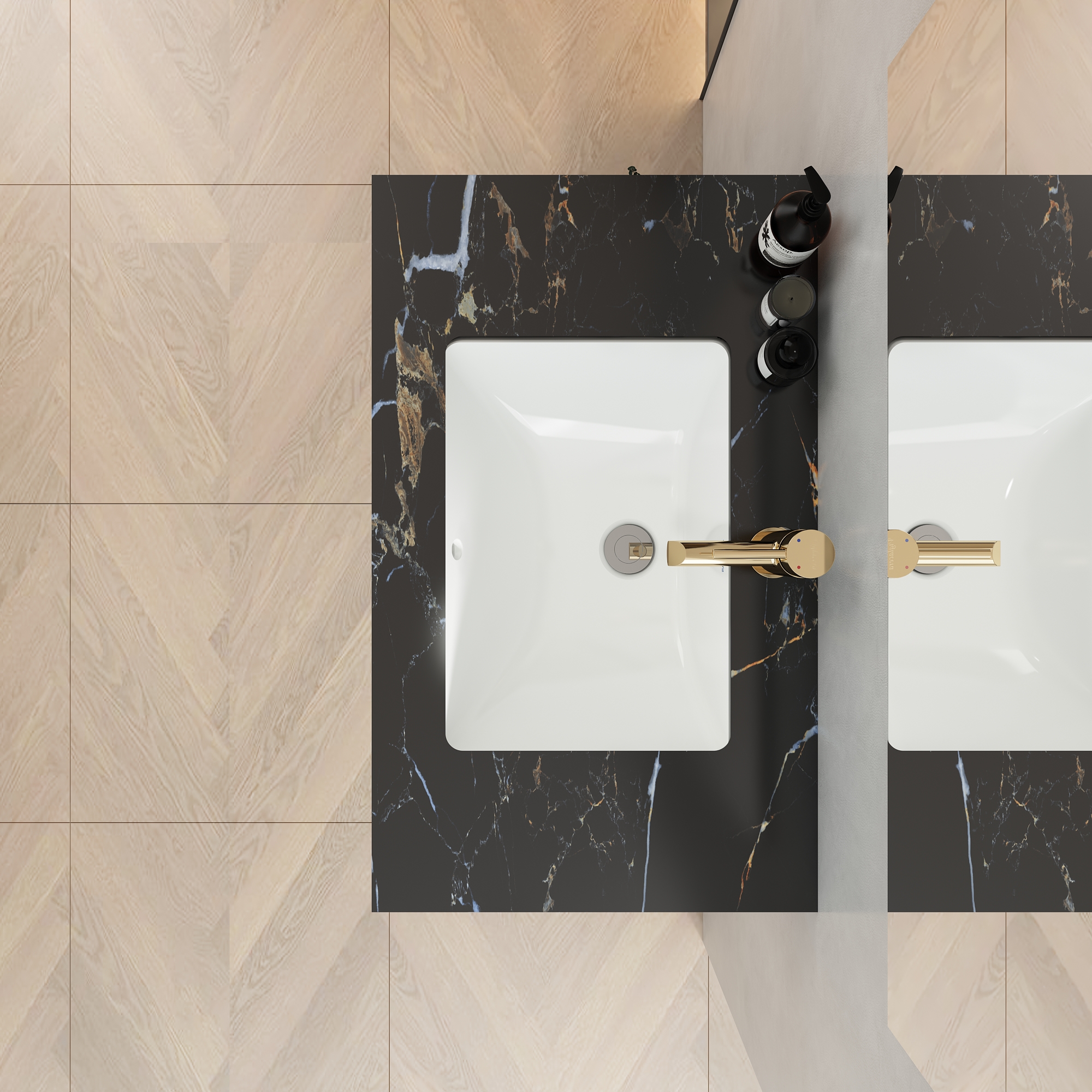 Chậu bàn đá 2 tầng VI12-9GP01