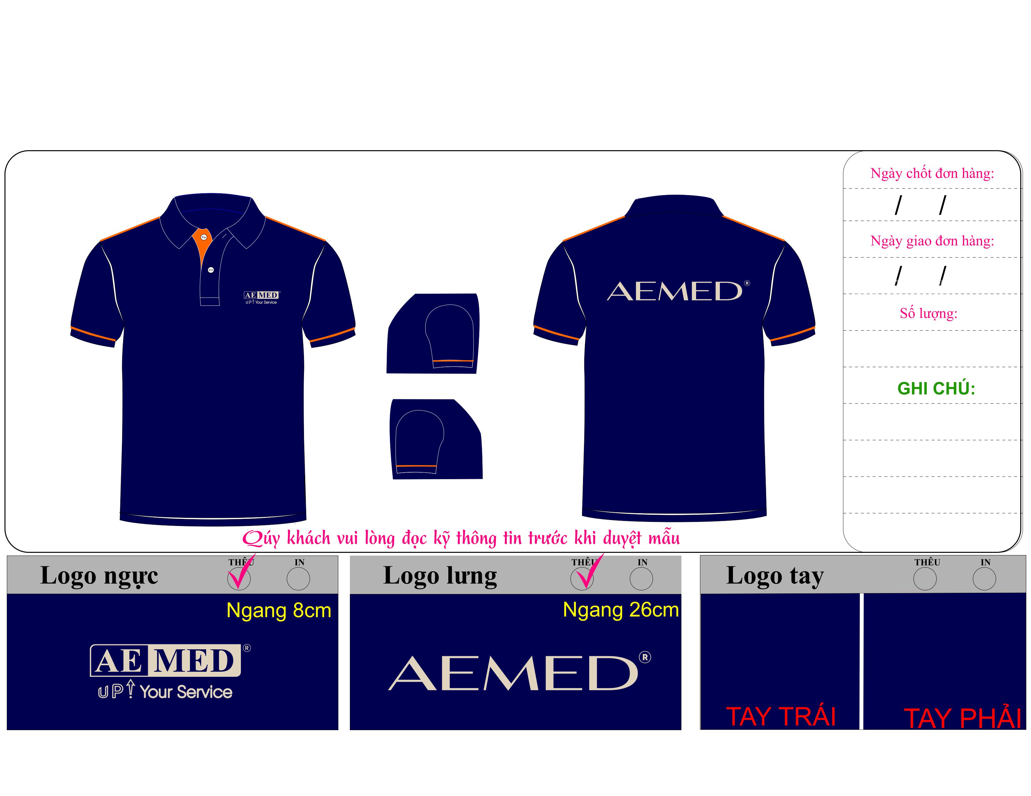 Áo Thun Đồng Phục Công ty Thiết Bị Thẩm Mỹ AEMED