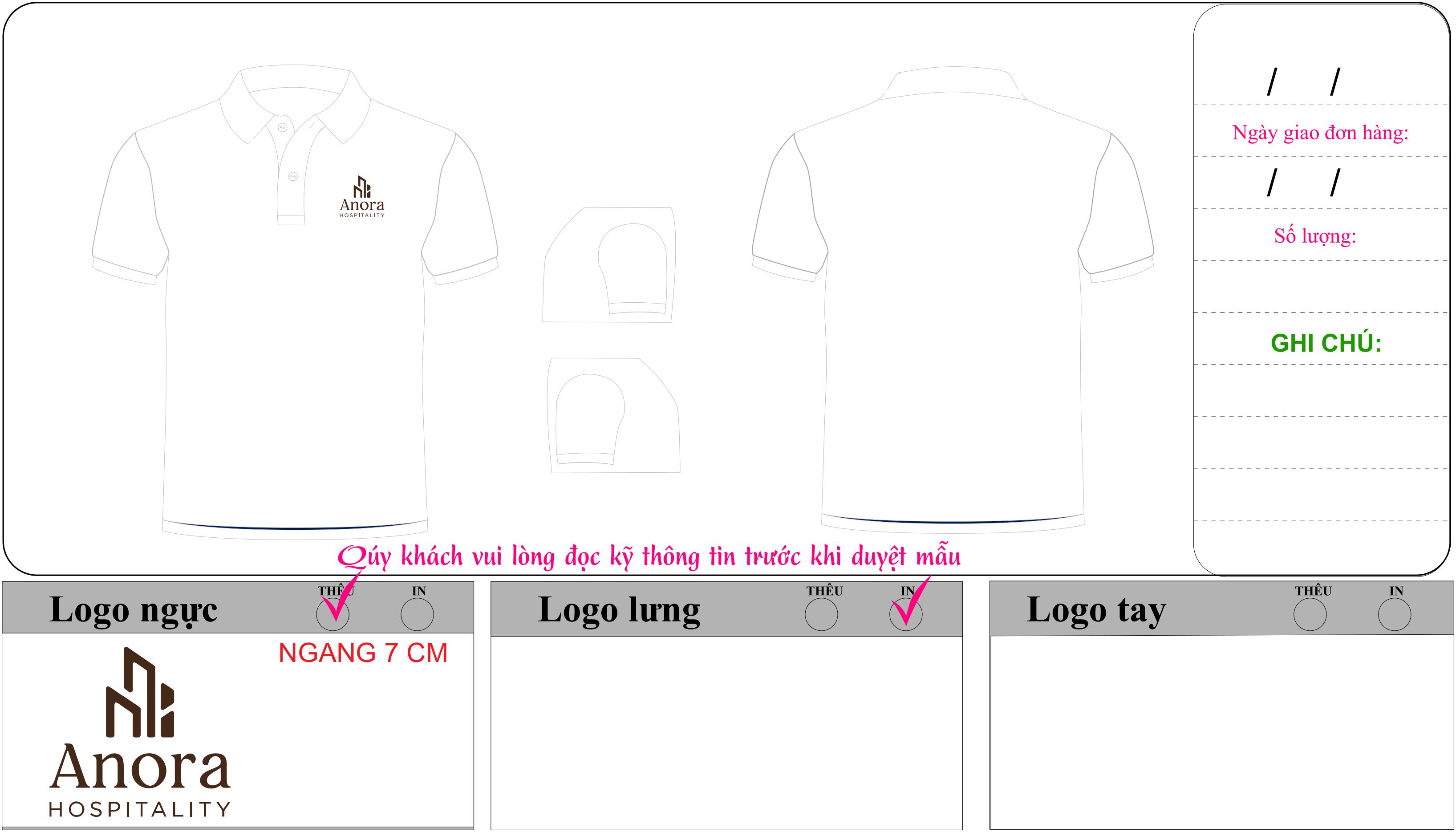 Áo Thun Đồng Phục Công Ty TNHH Anora Hospitality
