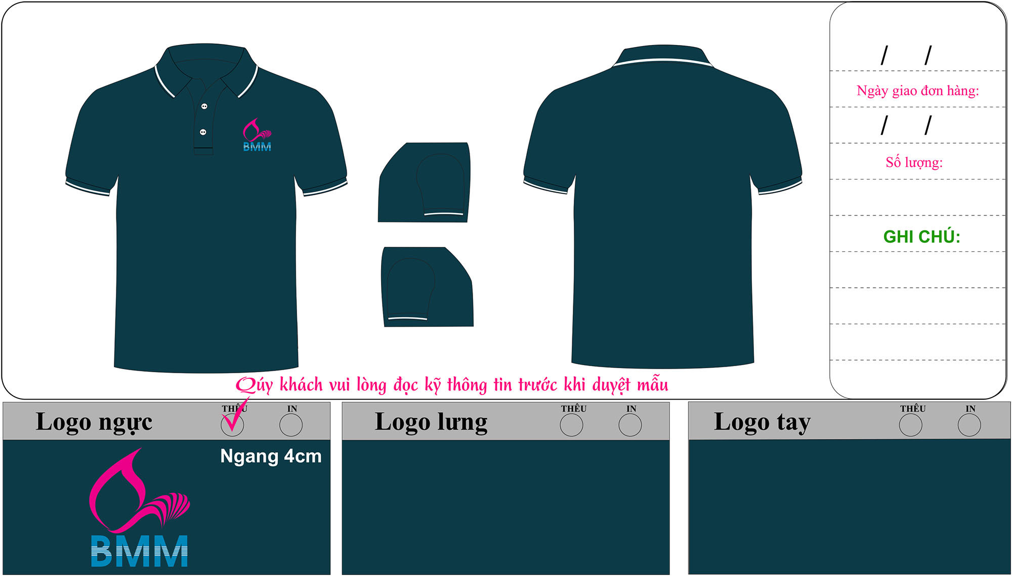 Áo thun đồng phục Công Ty TNHH Thiết Bị Y Tế Bình Minh