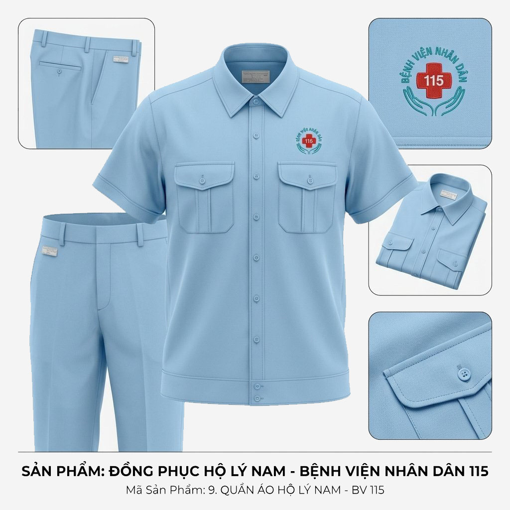 Đồng Phục Hộ Lý Nam - Bệnh Viện Nhân Dân 115