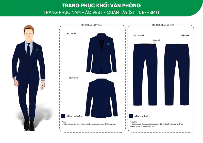 Mẫu áo đồng phục văn phòng Nam