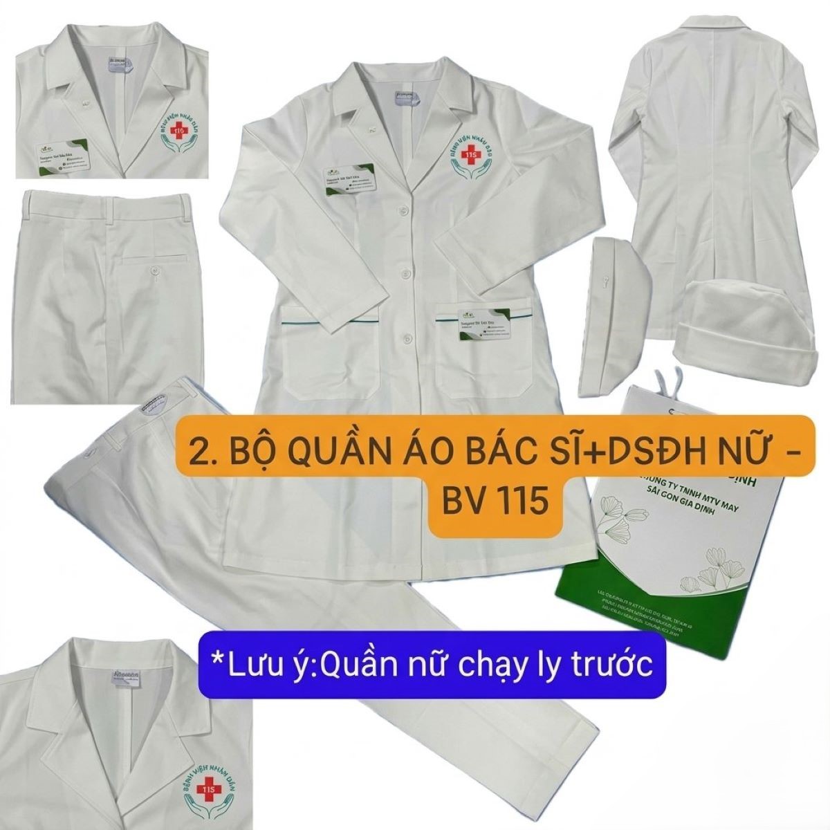 Đồng Phục Dược Sĩ Đại Học Nữ - Bệnh Viện Nhân Dân 115