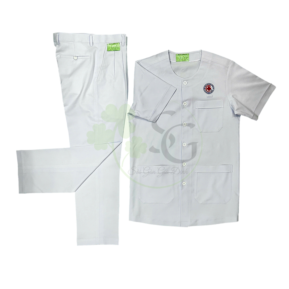 Đồng phục nhân viên dinh dưỡng nam trong bệnh viện