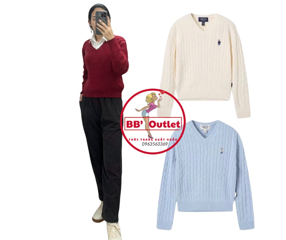 A116 Áo len gấu có cúc