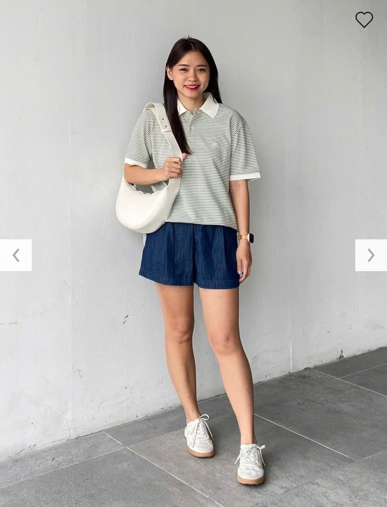 QE24 Quần đùi jeans mềm
