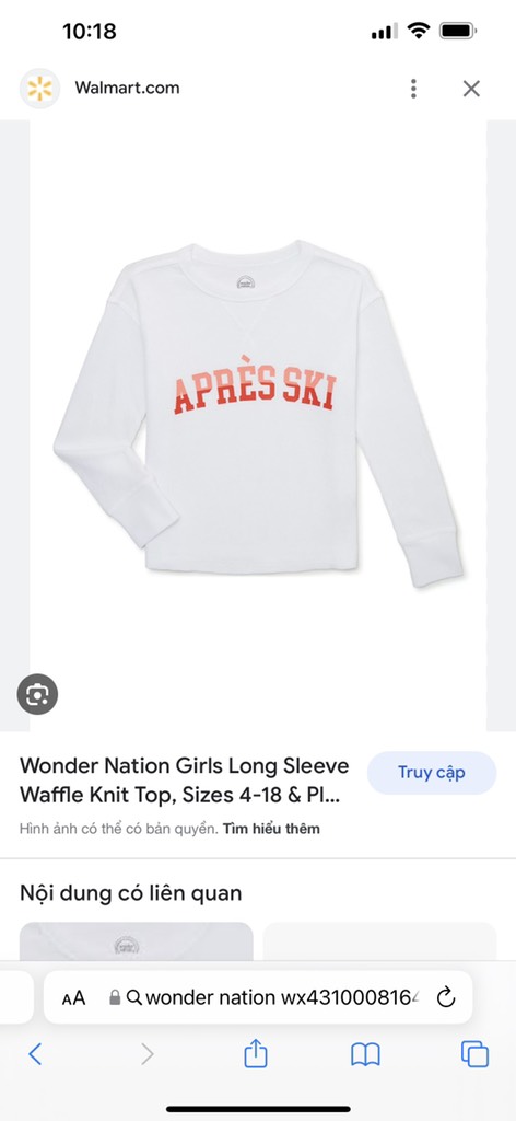 Áo cotton tổ ong Wonder nation