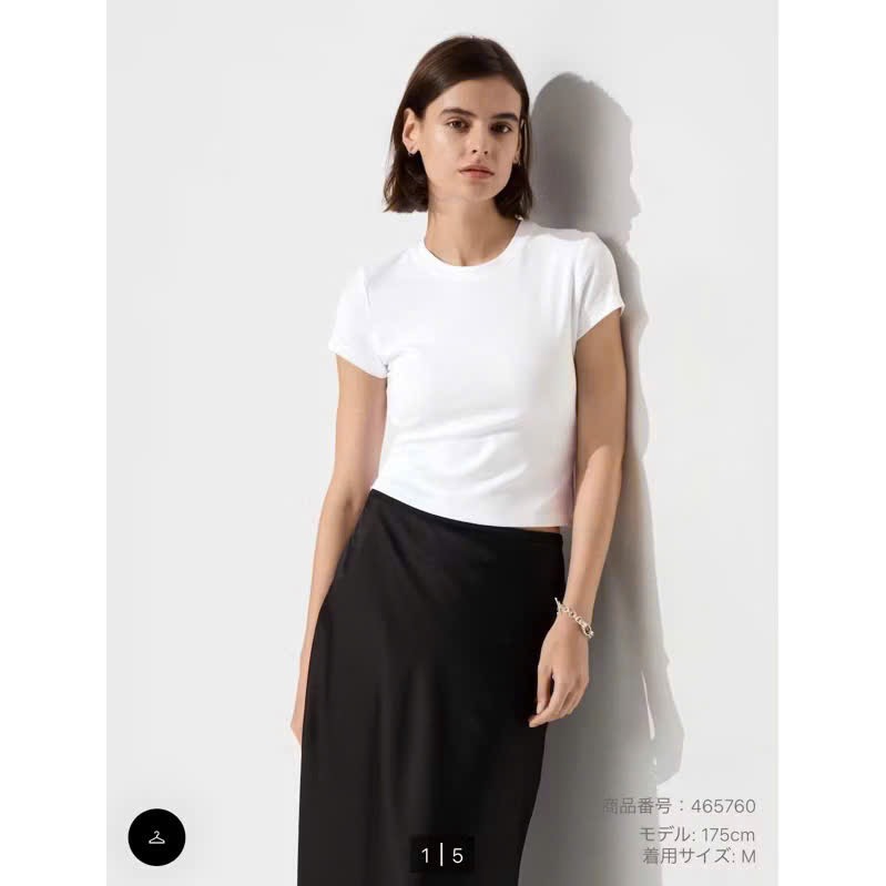 AE03 Áo supima croptop dài Uni