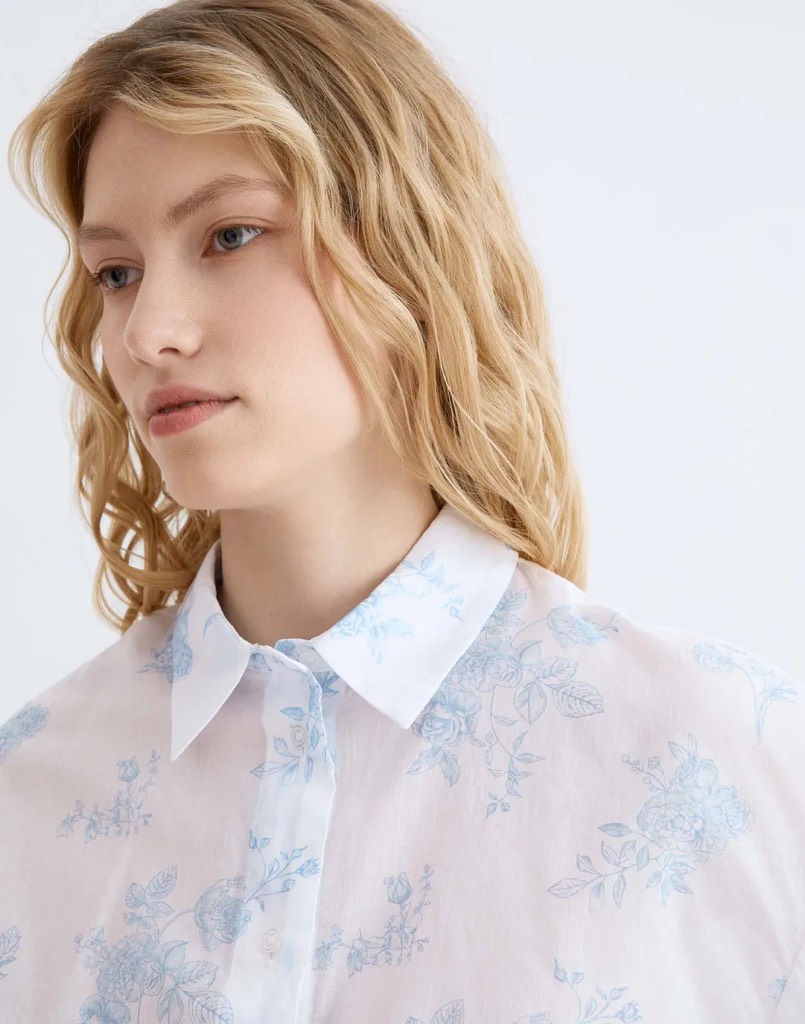 A117 Áo sơ mi thô boi croptop GJ