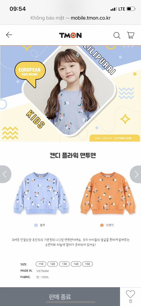 Áo nỉ bé gái Lilipurri & Owleybarn