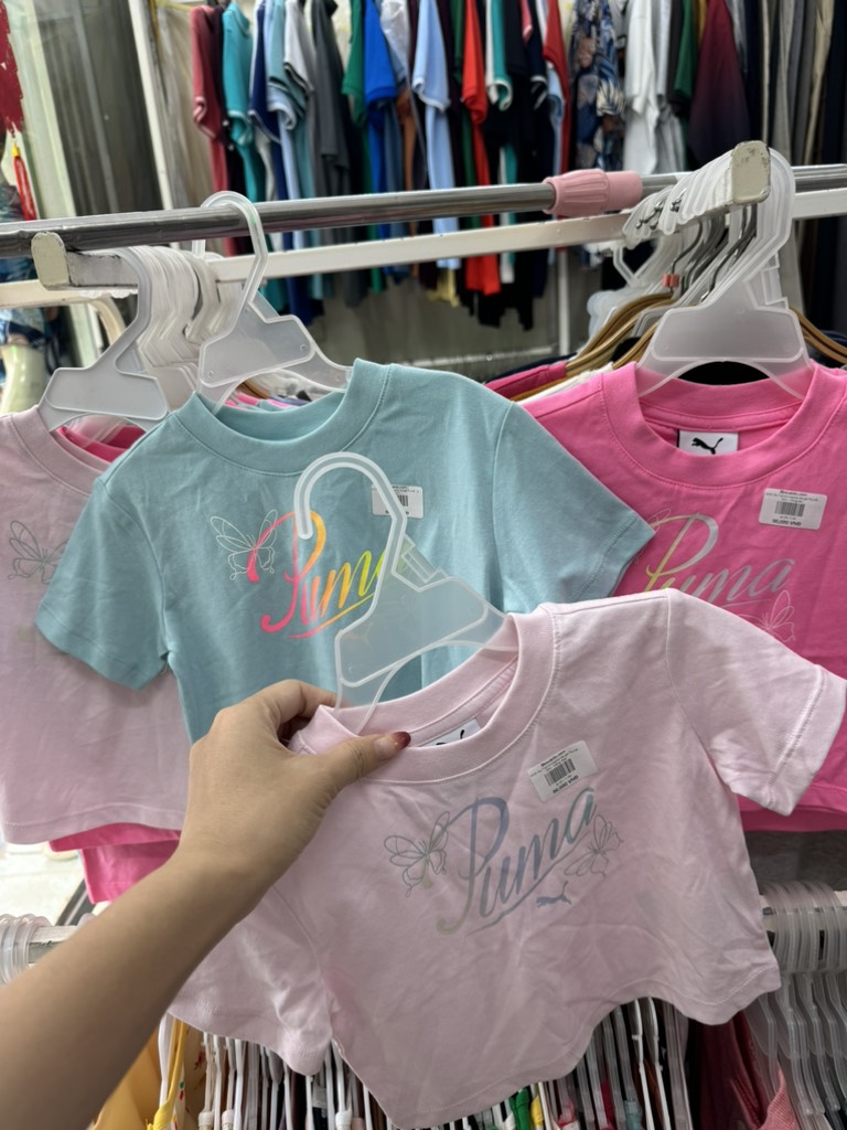 A131 Áo T-shirt croptop bé gái pm