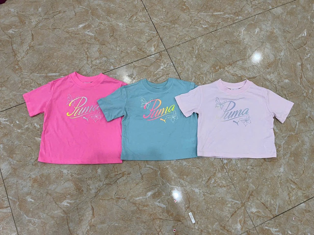 A131 Áo T-shirt croptop bé gái Pum@