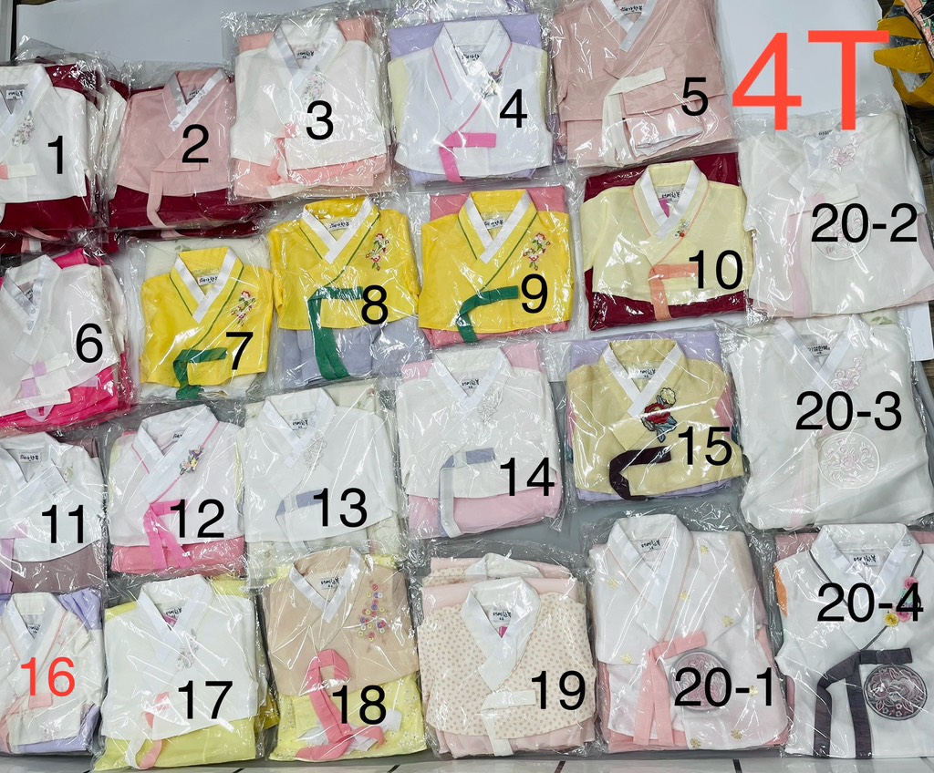 Bộ Hanbok gái chọn màu